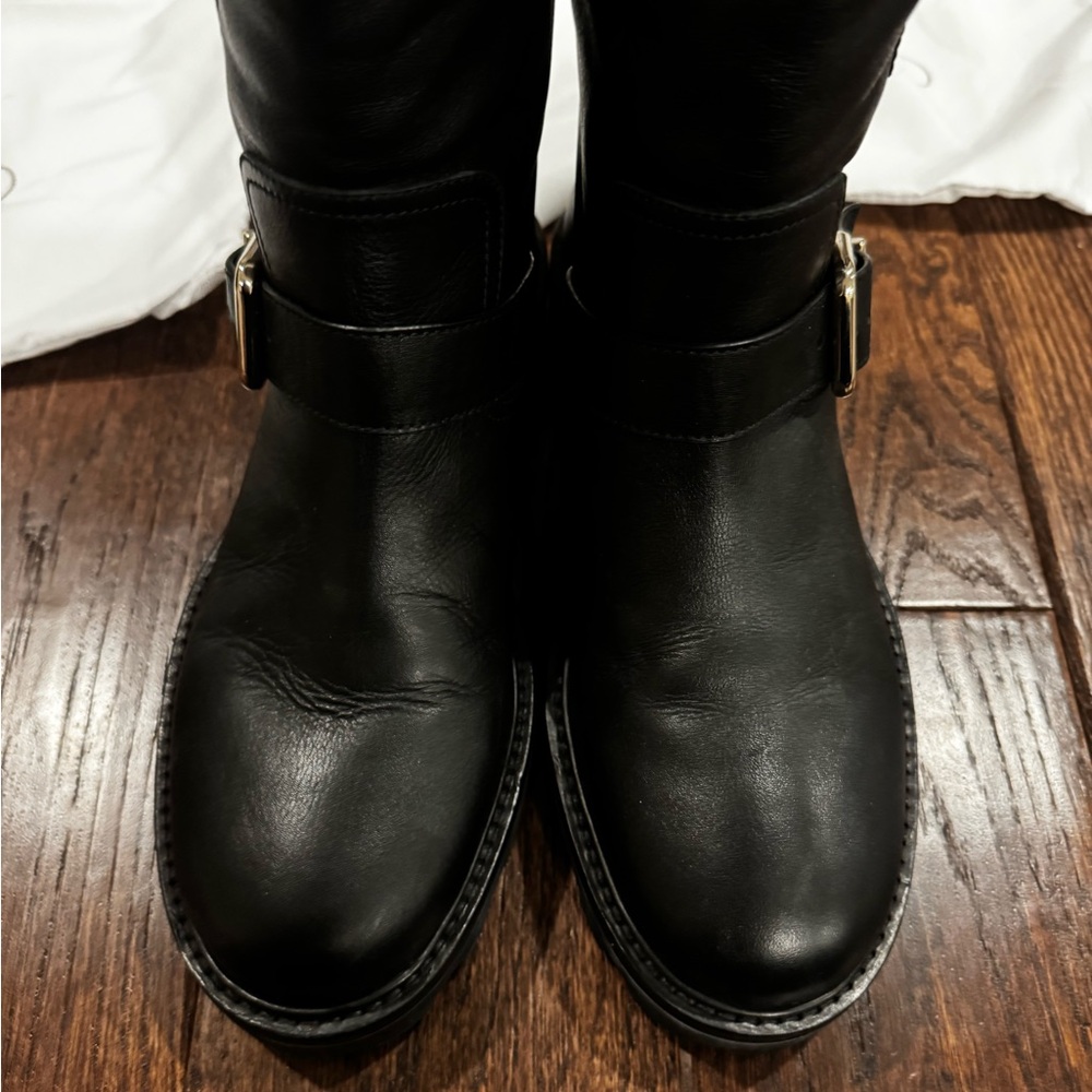 Jimmy Choo Youth II Black Leather Boots Women - Picture 12 of 13